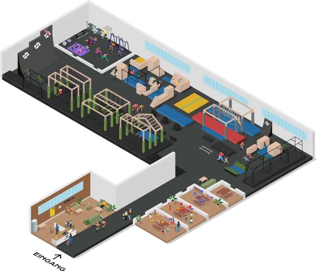 Ninjabox Hallenplan